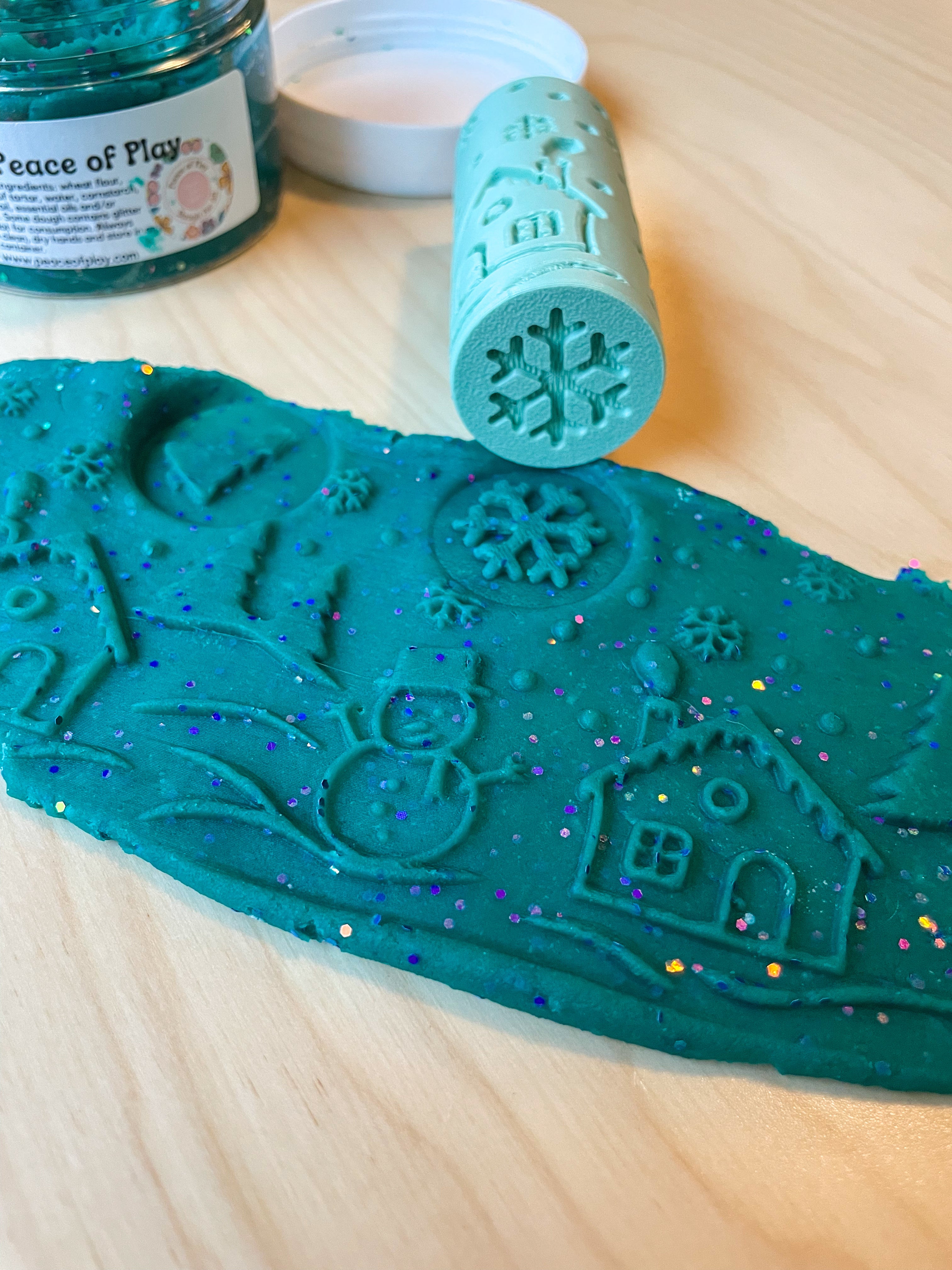 Snowy Scene Dough Roller