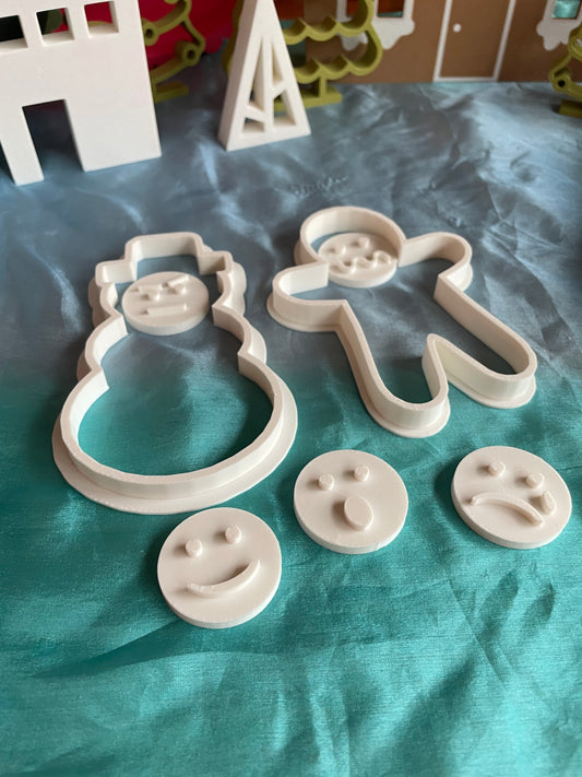 *Snowman & Gingerbread Emotion Cutters