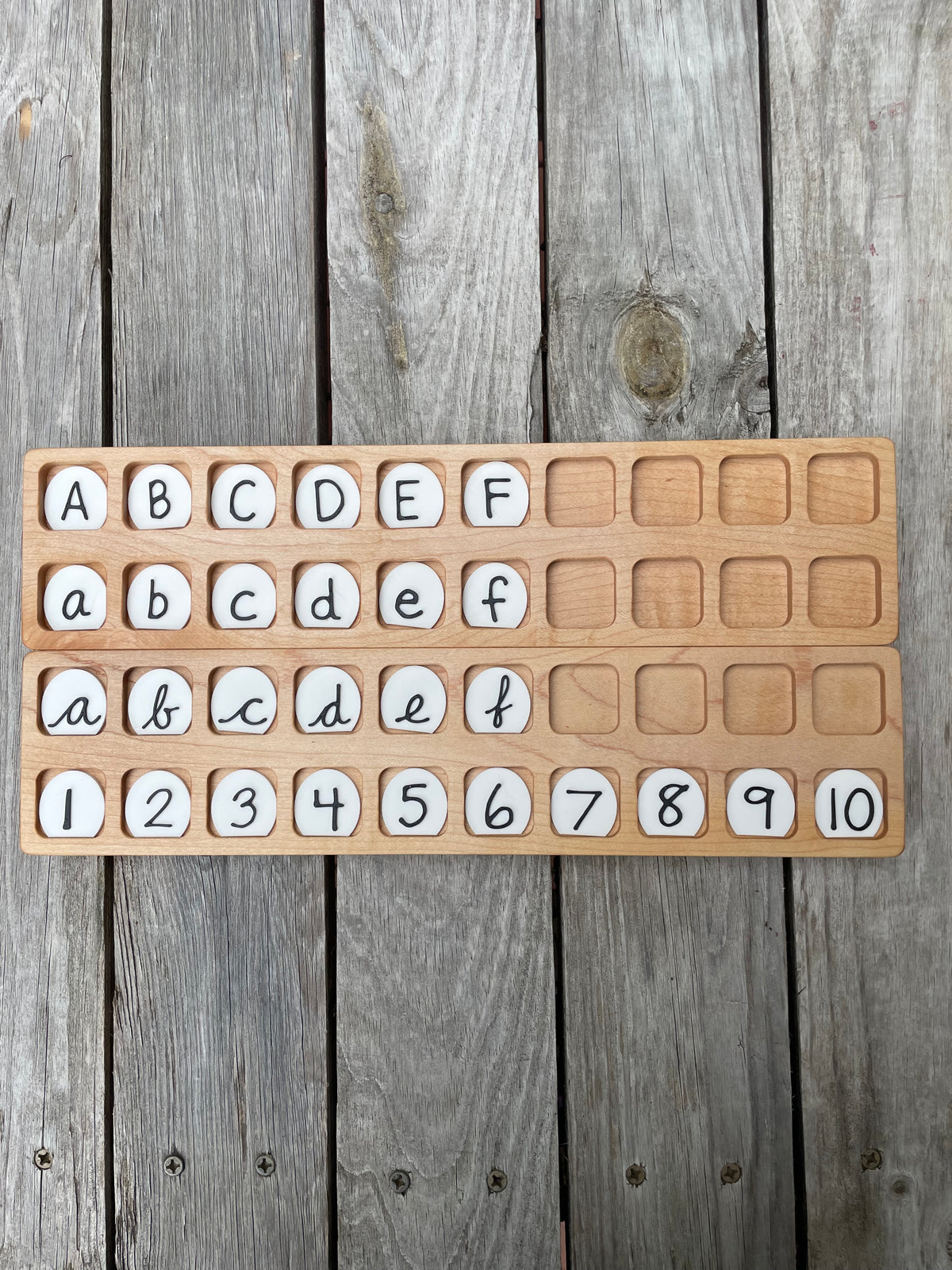 Alphabet Flat Edge Coins - Print and Cursive