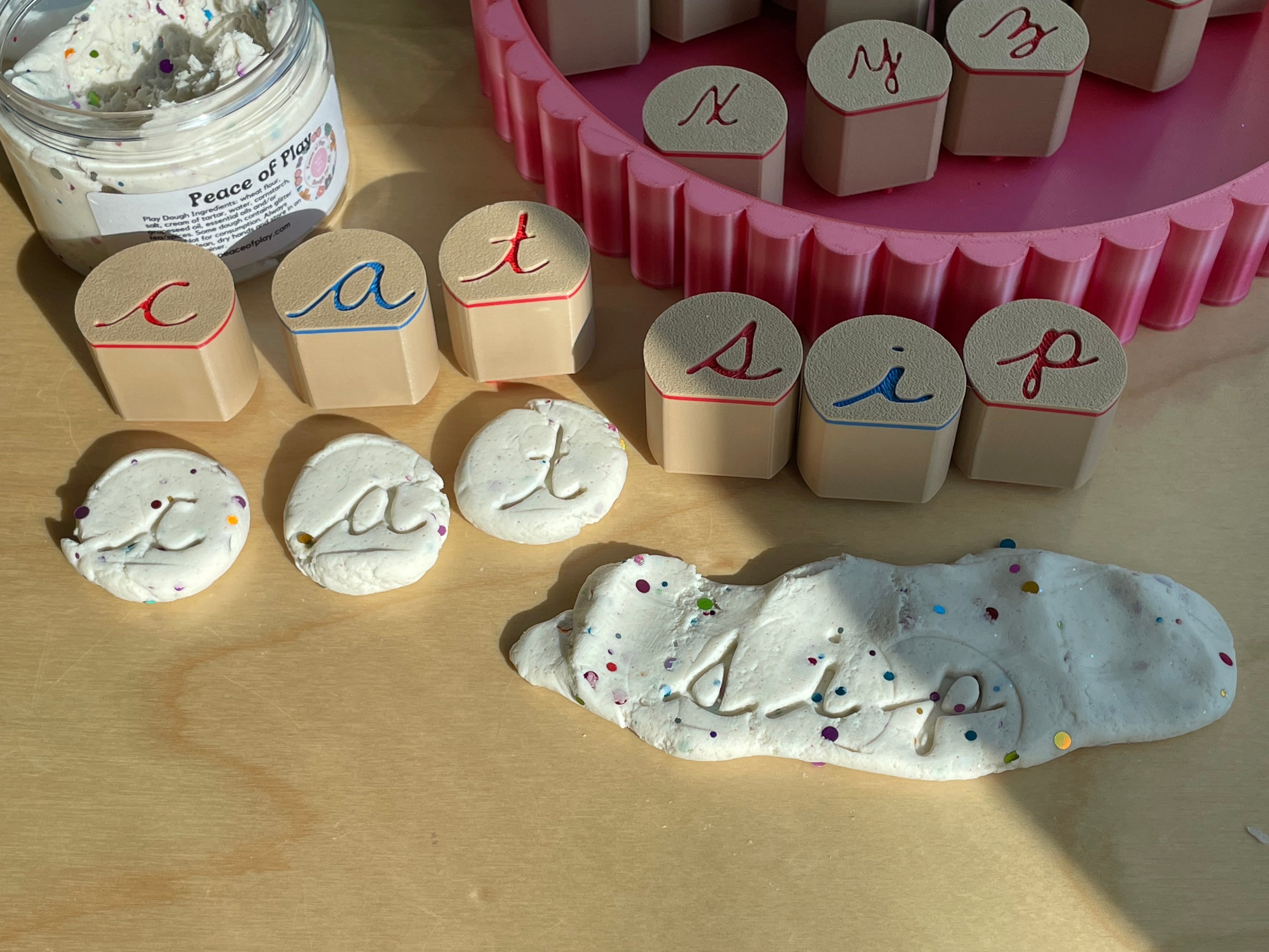 Alphabet Dough Stampers - CURSIVE