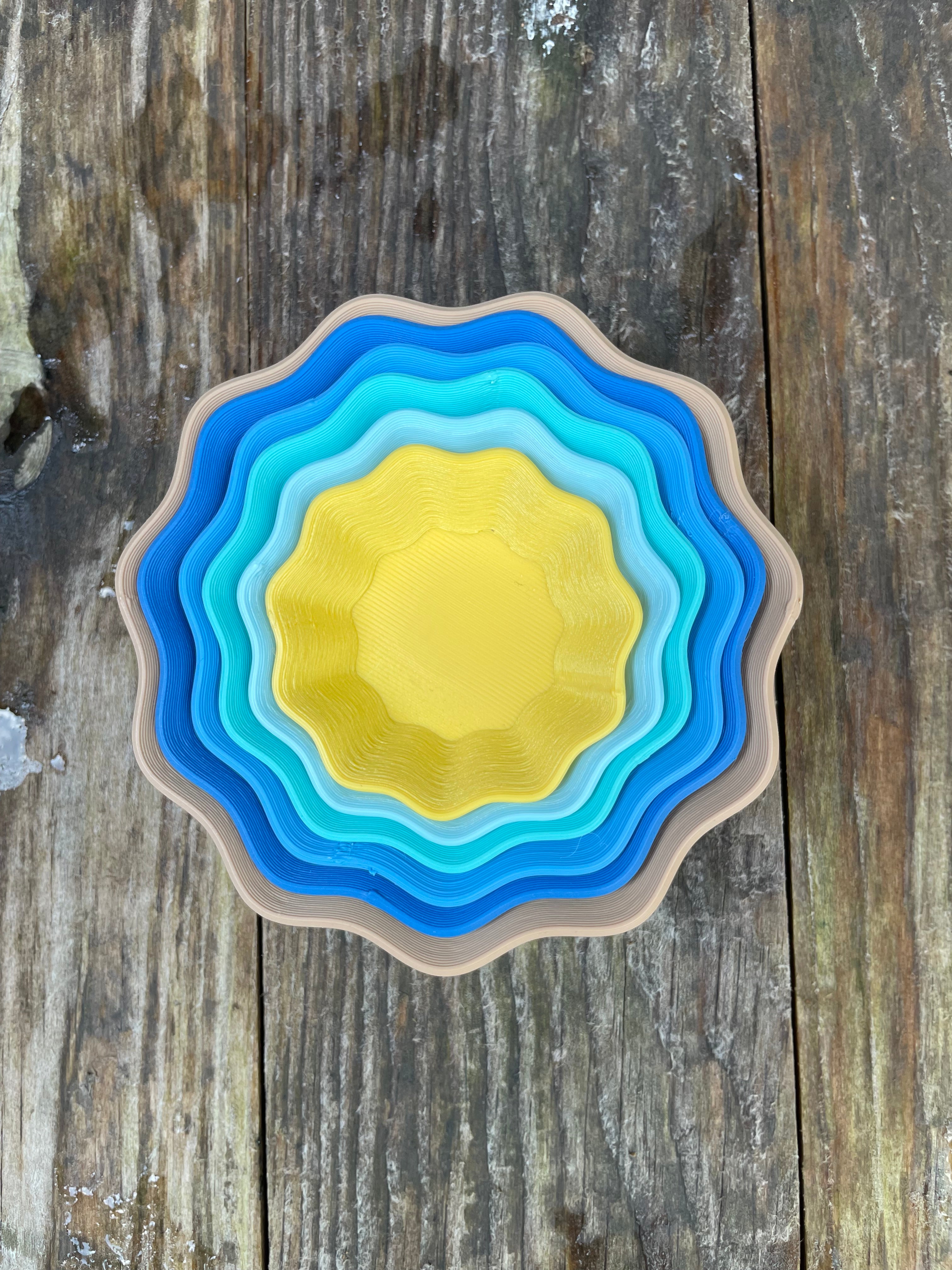 Nestled Bowls - Ocean Layers of Sandy Sets