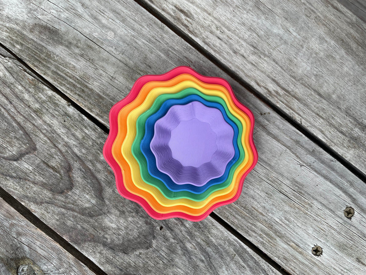 Nestled Bowls - Classic Rainbow & Neutrals
