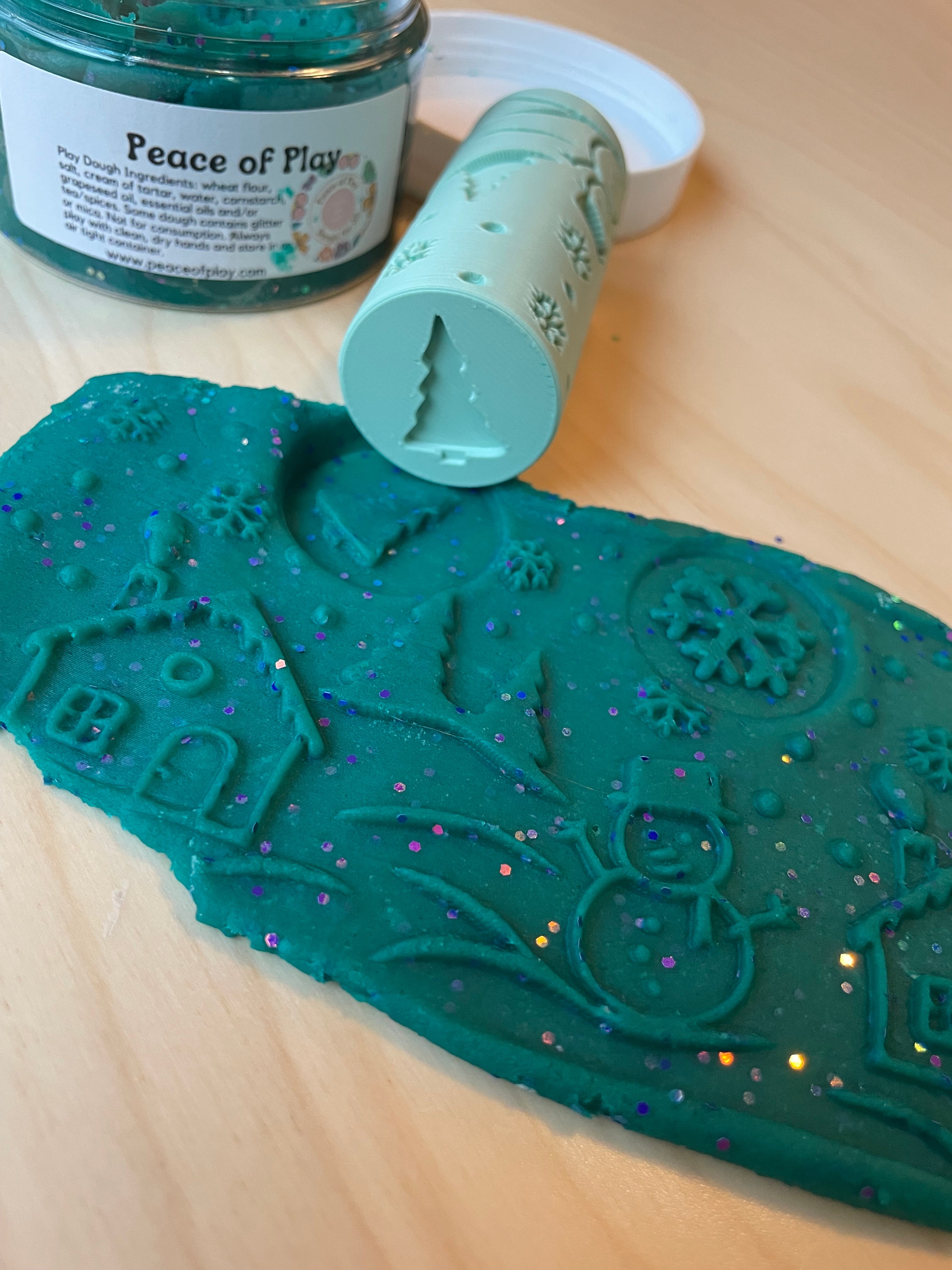 Snowy Scene Dough Roller