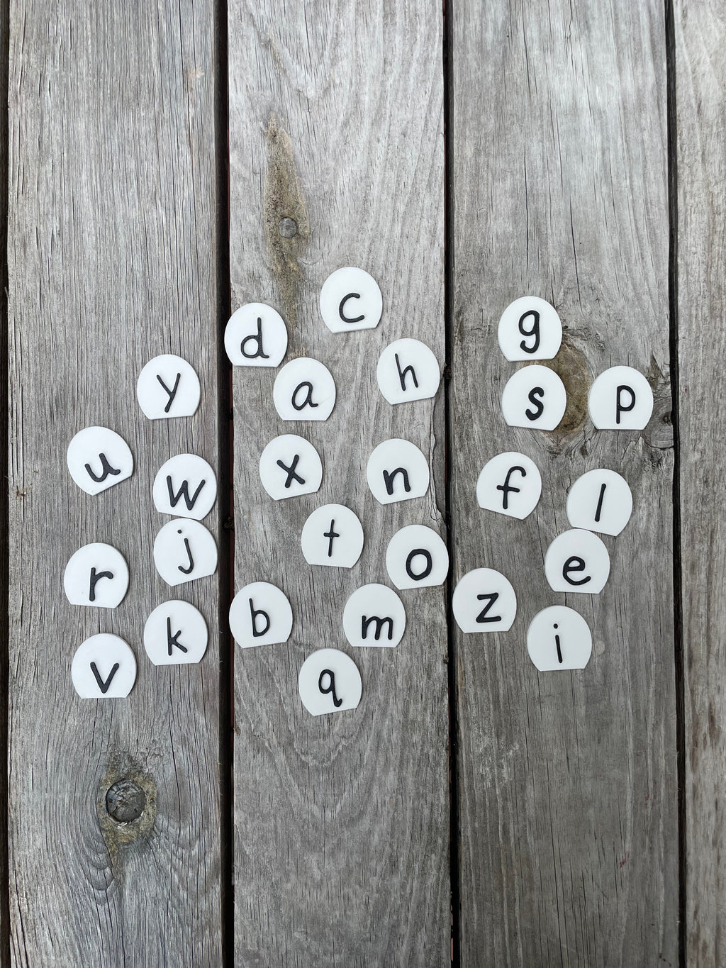 Alphabet Flat Edge Coins - Print and Cursive