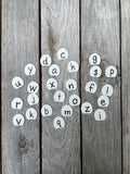 Alphabet Flat Edge Coins - Print and Cursive