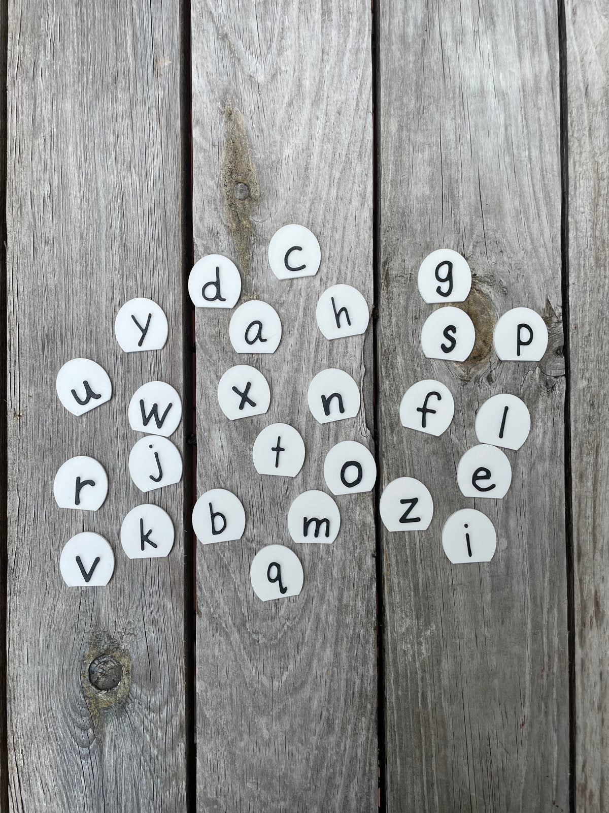 Alphabet Flat Edge Coins - Print and Cursive